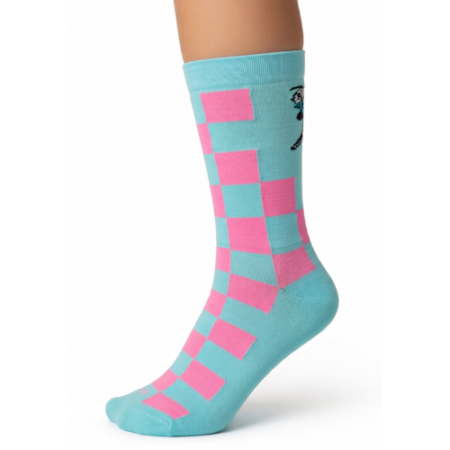 Pink Blue Stripe Sock