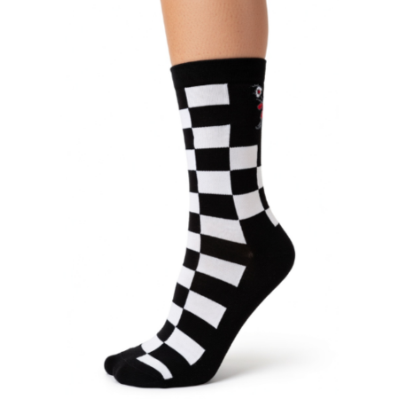 Black Checkered Sock Product Main